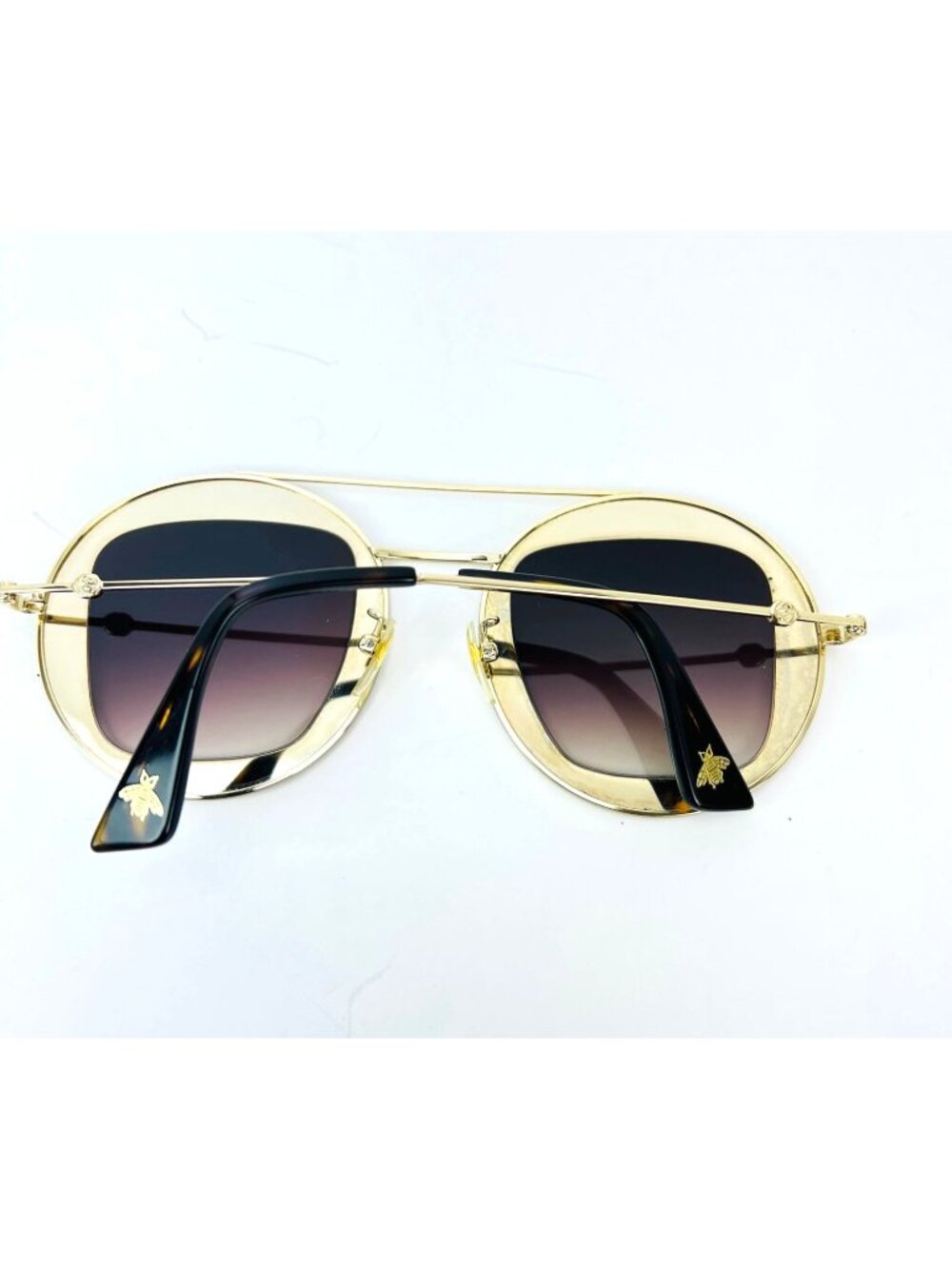 Gucci Round Frame Sylvie Web Sunglasses GG0105S - Picture 2 of 16